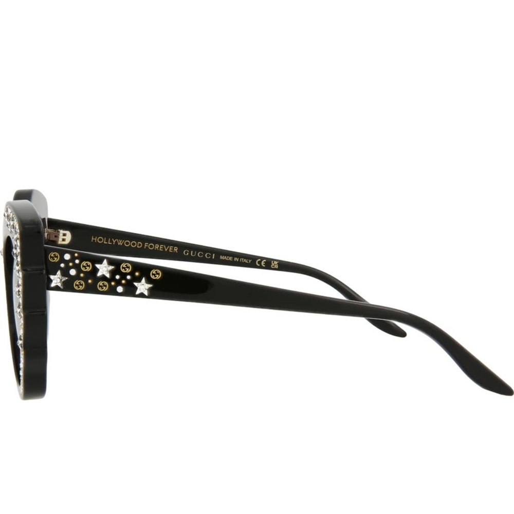 Gucci Designer Special Edition Black Hollywood Forever Sunglasses Pearl Diamond - Picture 3 of 16